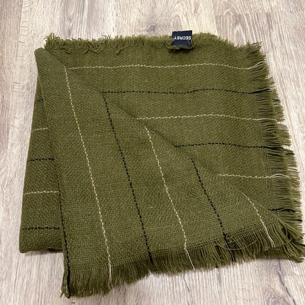 Green Fringe Scarf by Secret